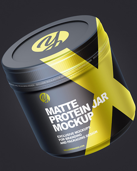 Matte Protein Jar Mockup