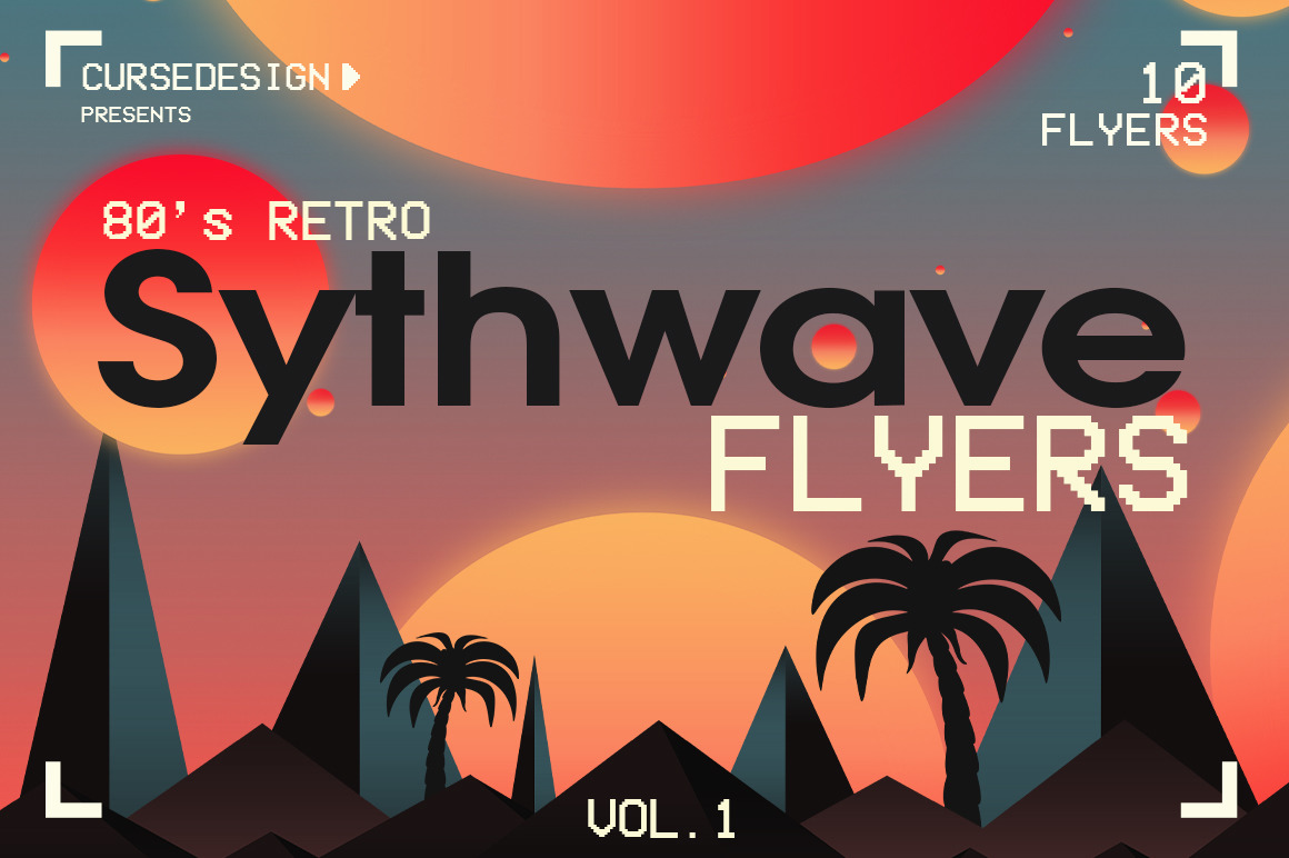 80s Retro, Synthwave Flyers vol.1