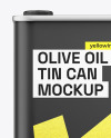 Matte Oil Tin Can Mockup