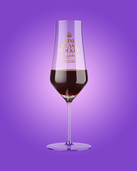 Red Wine Glass Mockup