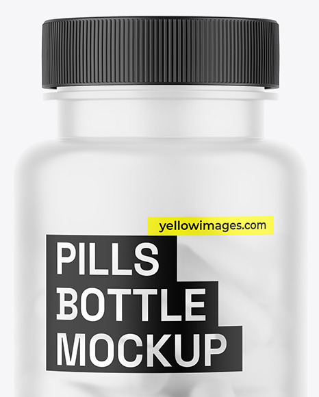 Frosted Pills Jar Mockup