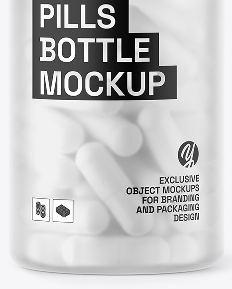 Frosted Pills Jar Mockup