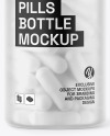 Frosted Pills Jar Mockup