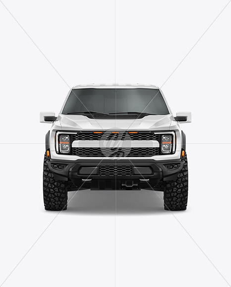 Pickup Truck Mockup - Front View