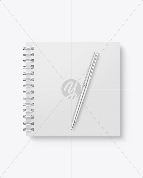 Notebook With Writing Pen Mockup