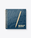 Notebook With Writing Pen Mockup