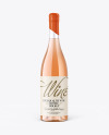 Clear Glass Bottle With Orange Wine Mockup