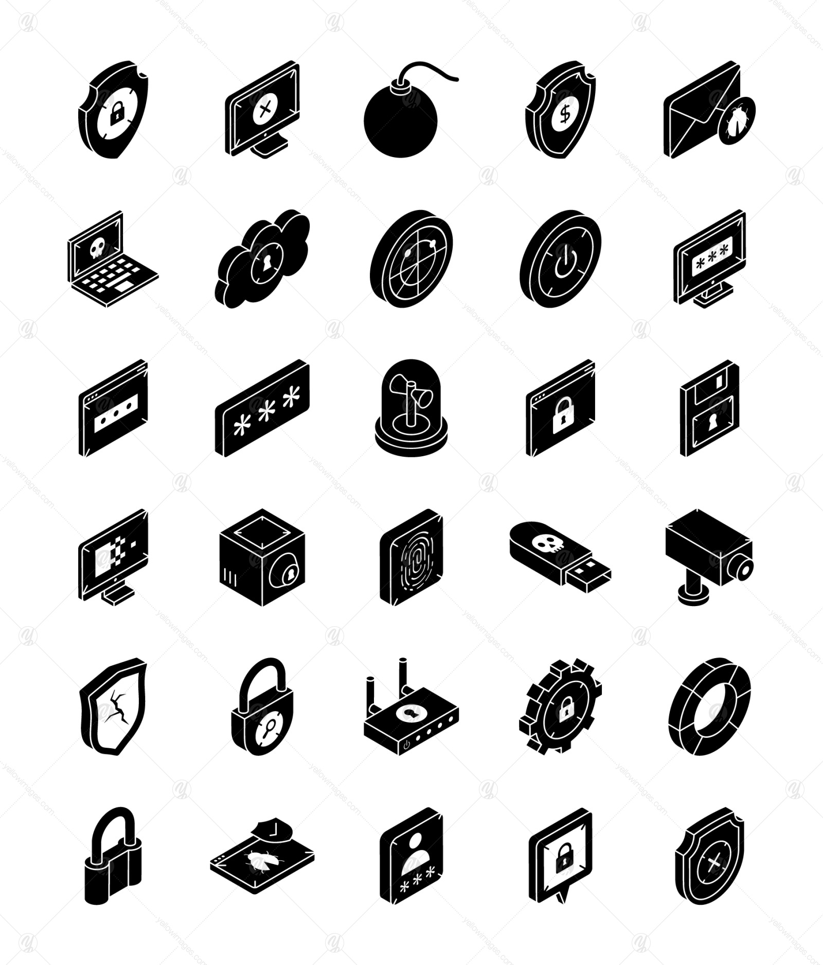 30 Cyber And Internet Security Icons