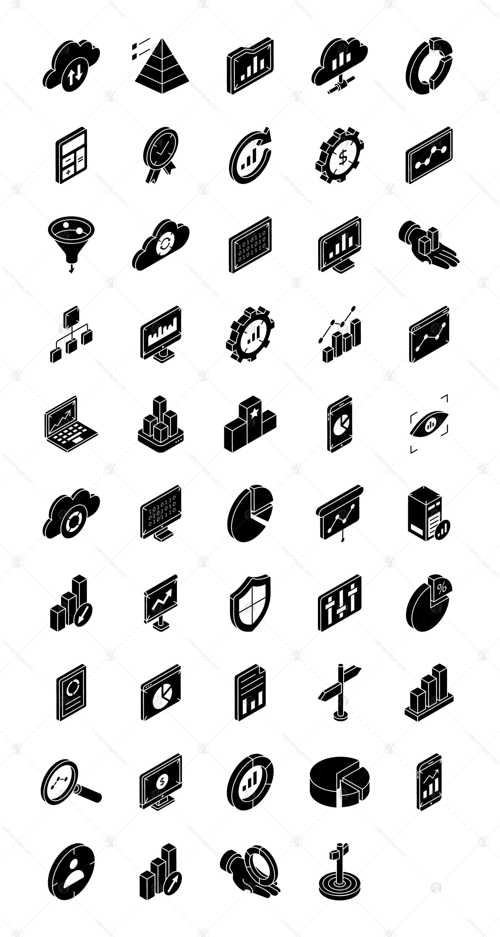 Set of Data Analytics Vector Designs Set of Data Analytics Vector Designs