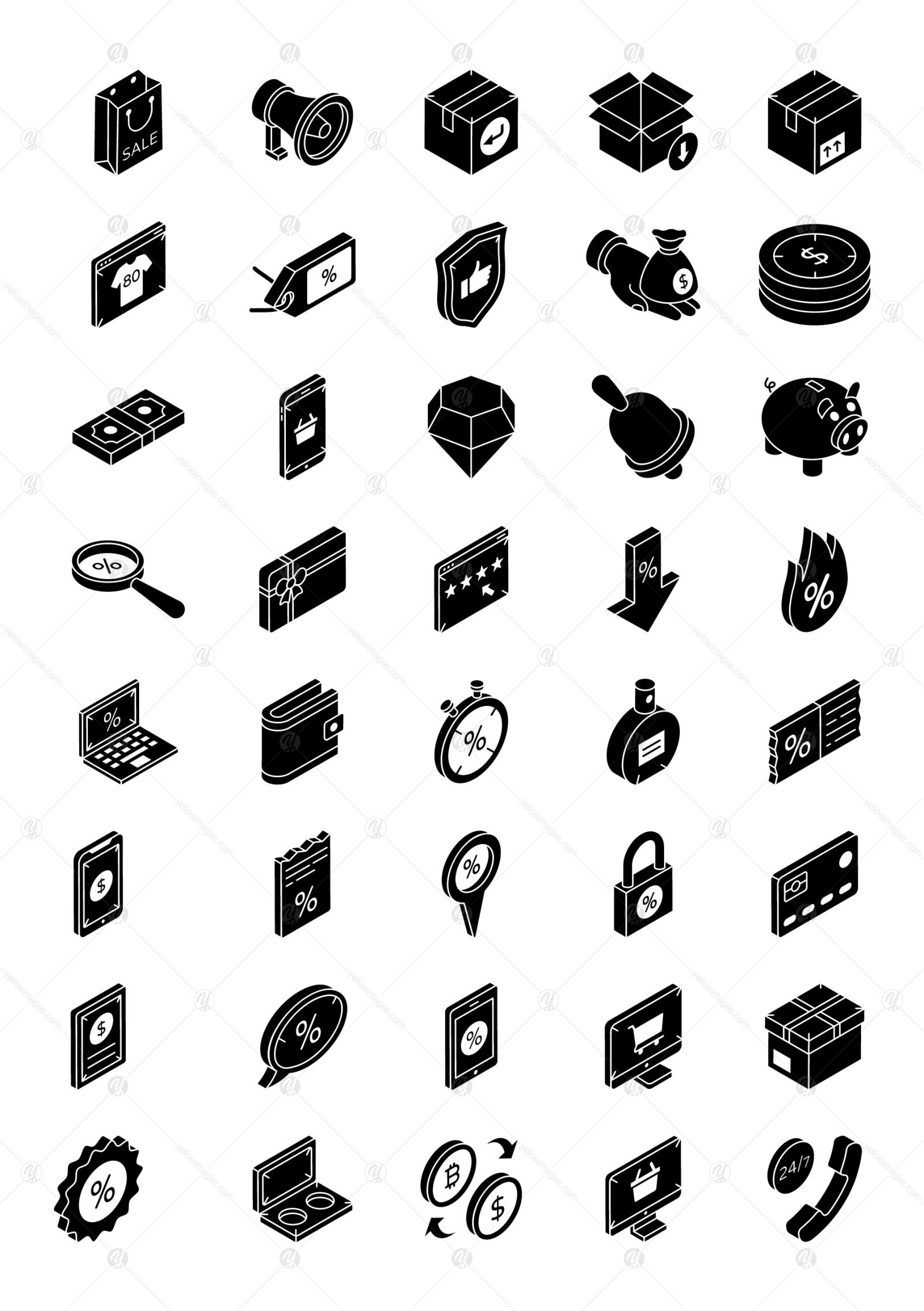 40 Black Friday Icons 40 Black Friday Icons
