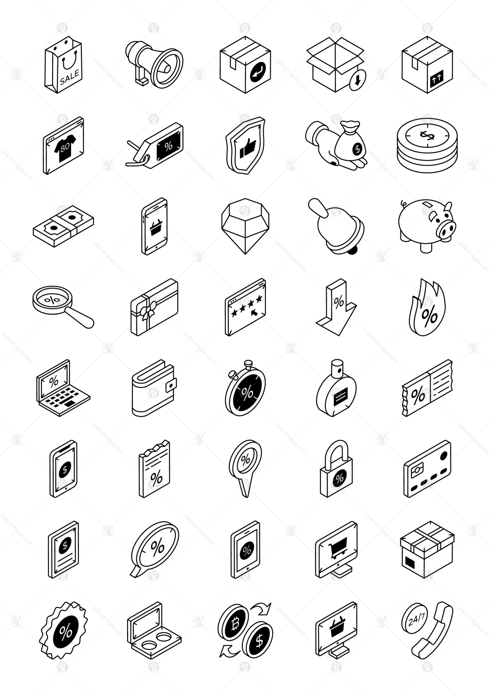 40 Black Friday Icons 40 Black Friday Icons