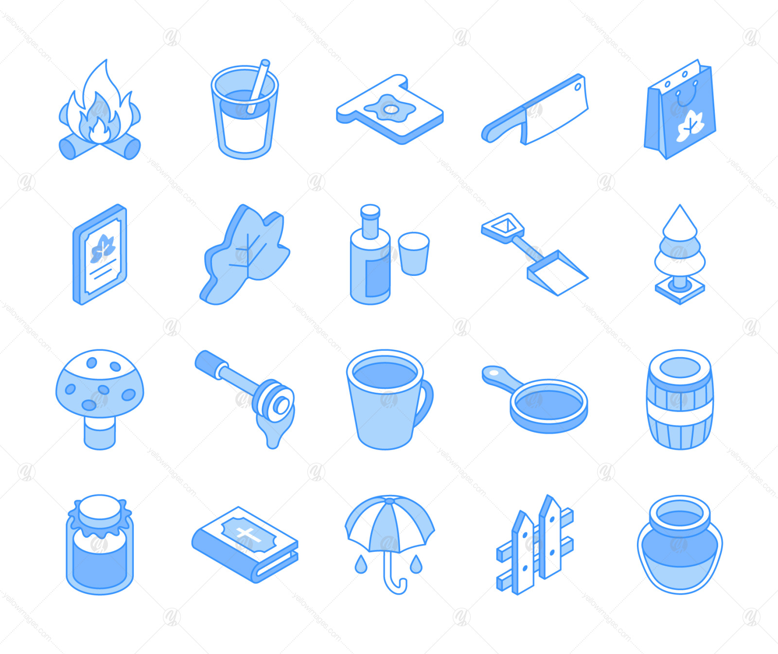 20 Isometric Thanksgivings Icons