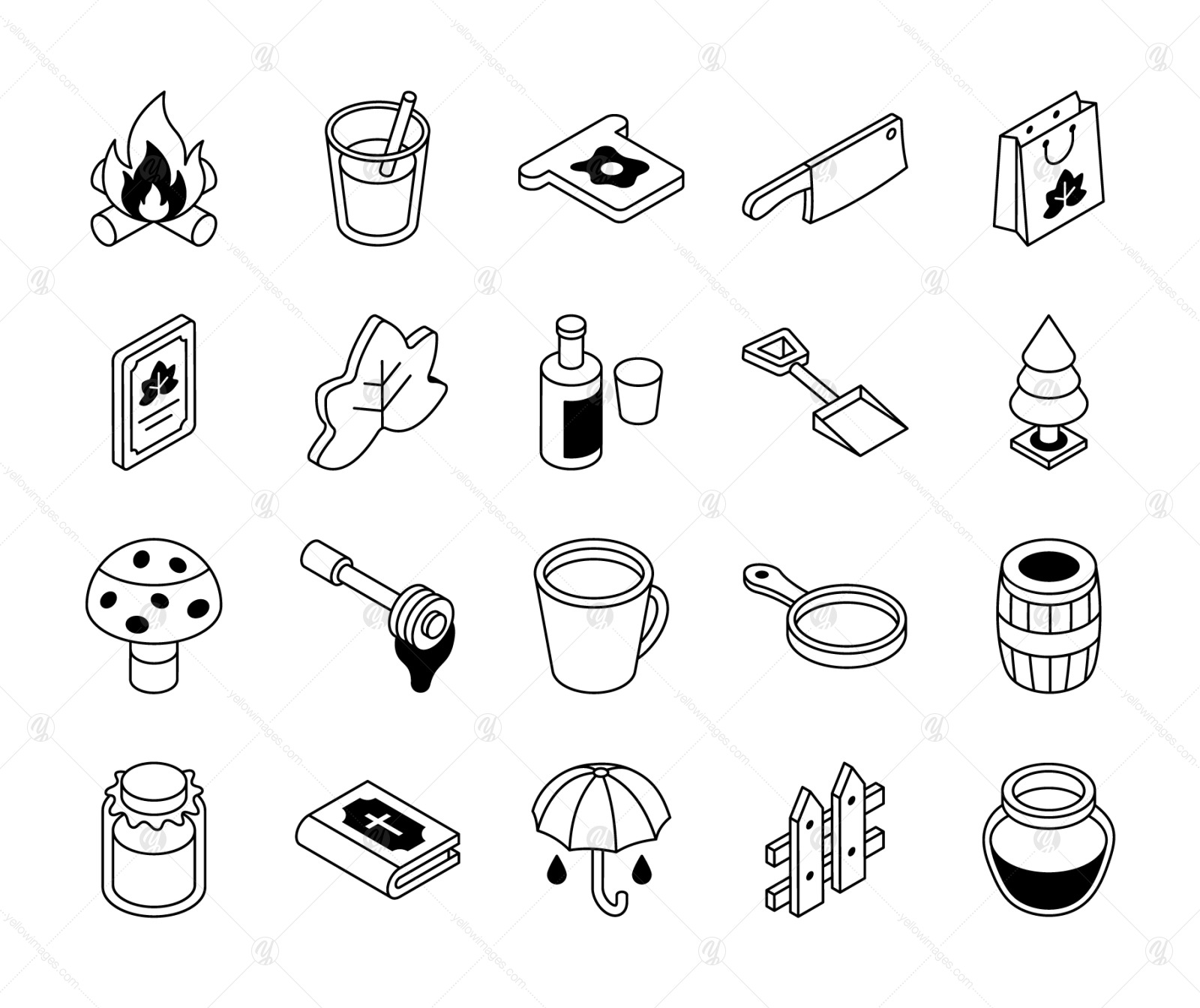 20 Isometric Thanksgivings Icons