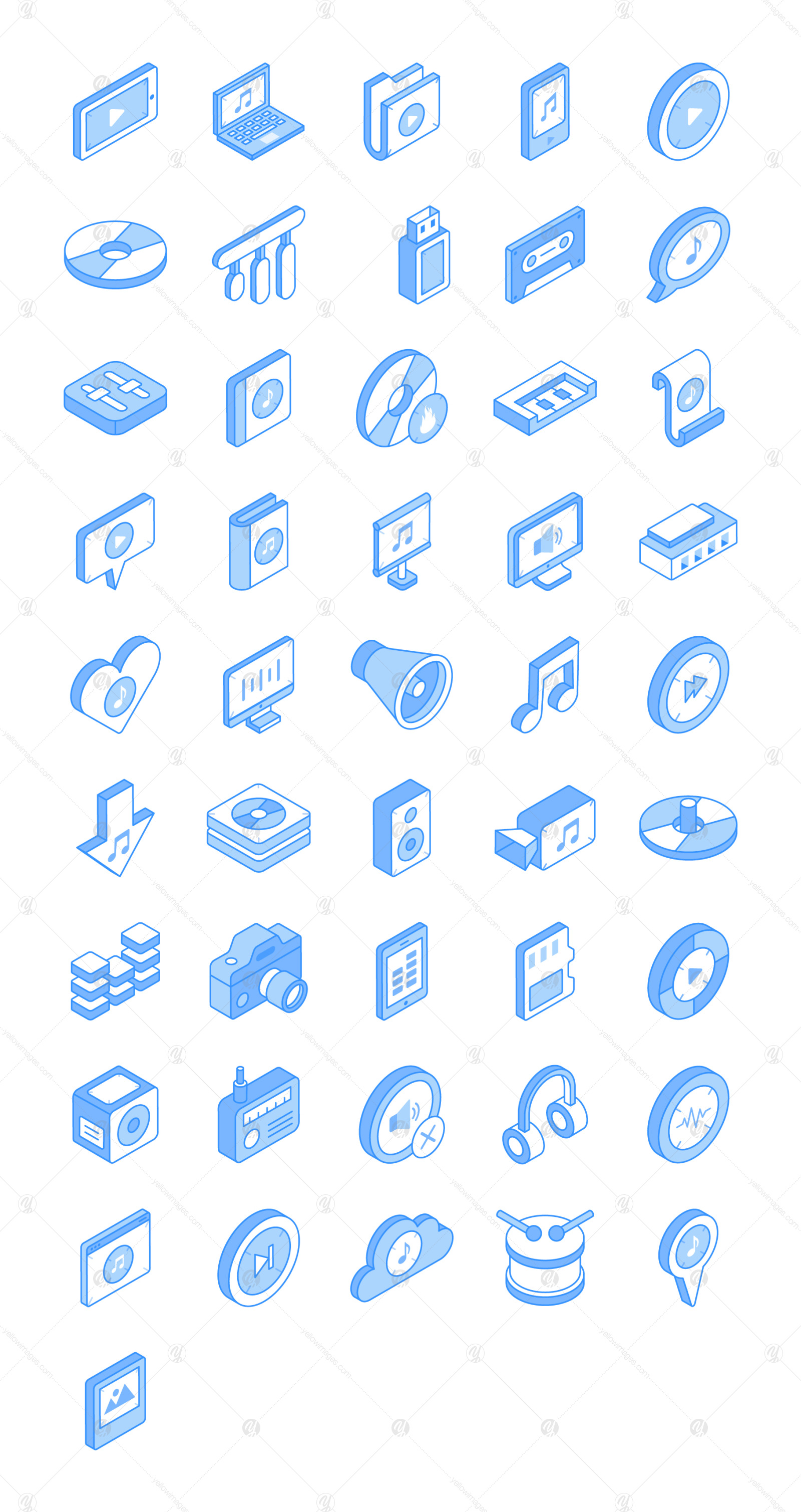 Set of 46 Multimedia Icons Set of 46 Multimedia Icons