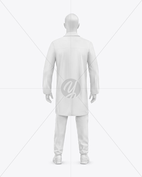 Lab Suit Mockup – Back View