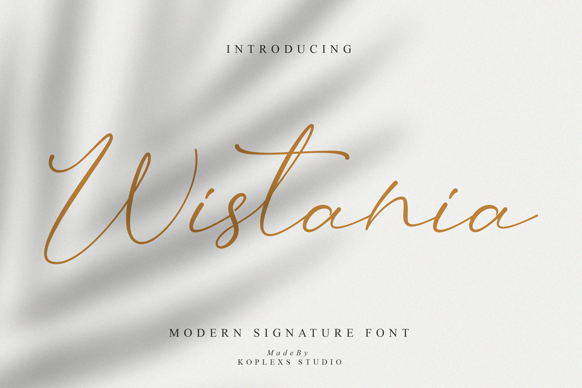 Wistania – Modern Calligraphy Font Wistania – Modern Calligraphy Font