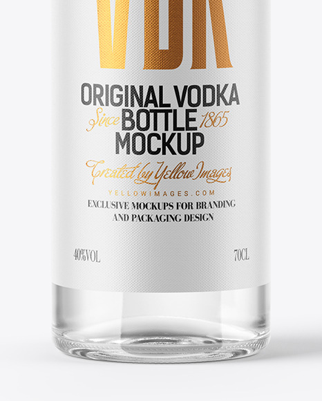 Clear Glass Vodka Bottle Mockup Clear Glass Vodka Bottle Mockup