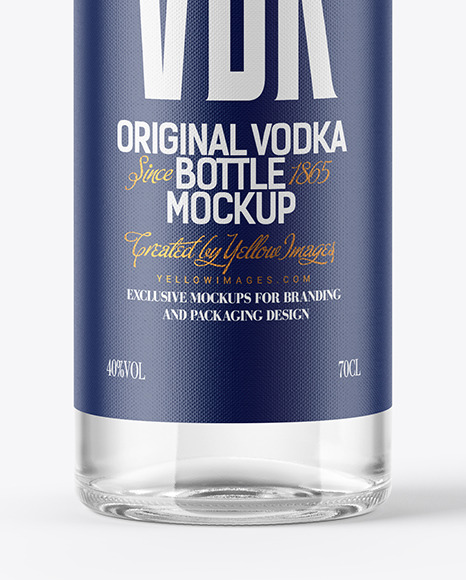 Clear Glass Vodka Bottle Mockup Clear Glass Vodka Bottle Mockup
