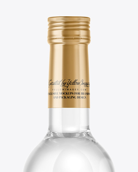Clear Glass Vodka Bottle Mockup Clear Glass Vodka Bottle Mockup