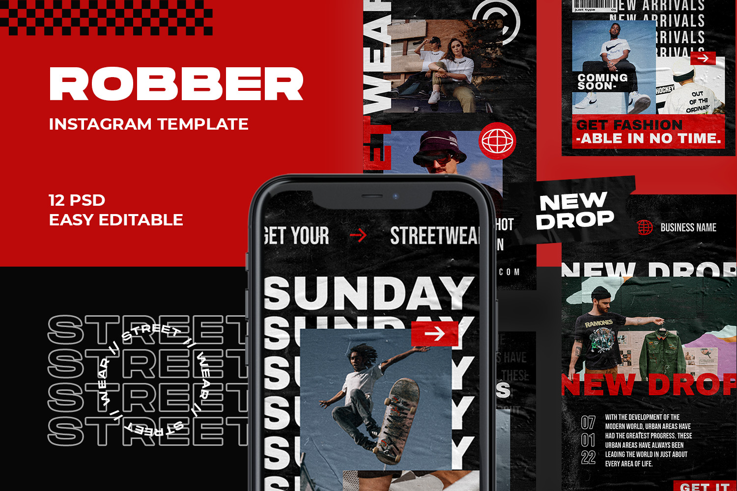 Robber Instagram Template Robber Instagram Template