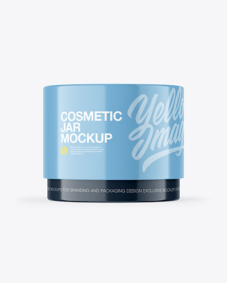 Glossy Cosmetic Jar Mockup