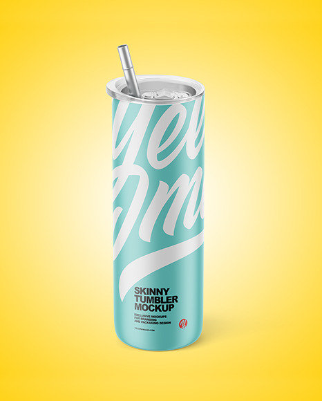 Matte Skinny Tumbler Mockup