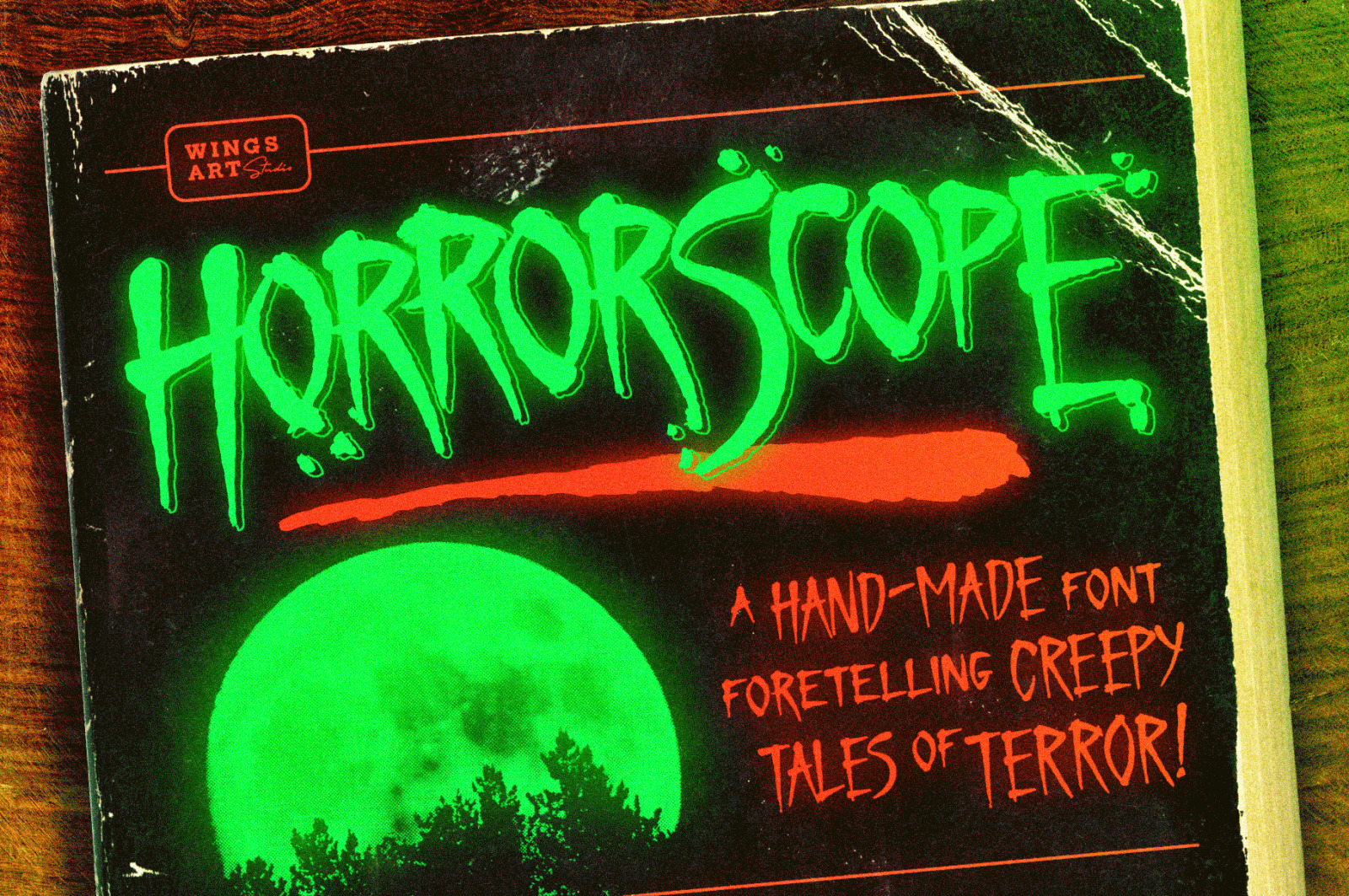 HorrorScope - A Hand-made Horror Font Foretelling Creepy Tales of Terror!