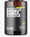 Amber Glass Dropper Bottle w\ Paper Tube Mockup