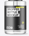 Clear Glass Dropper Bottle w\ Paper Tube Mockup