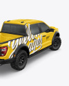 Pickup Truck Mockup - Back Half Side View