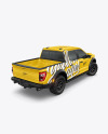 Pickup Truck Mockup - Back Half Side View