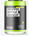 Frosted Glass Dropper Bottle w\ Paper Tube Mockup