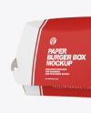 Paper Burger Box Mockup