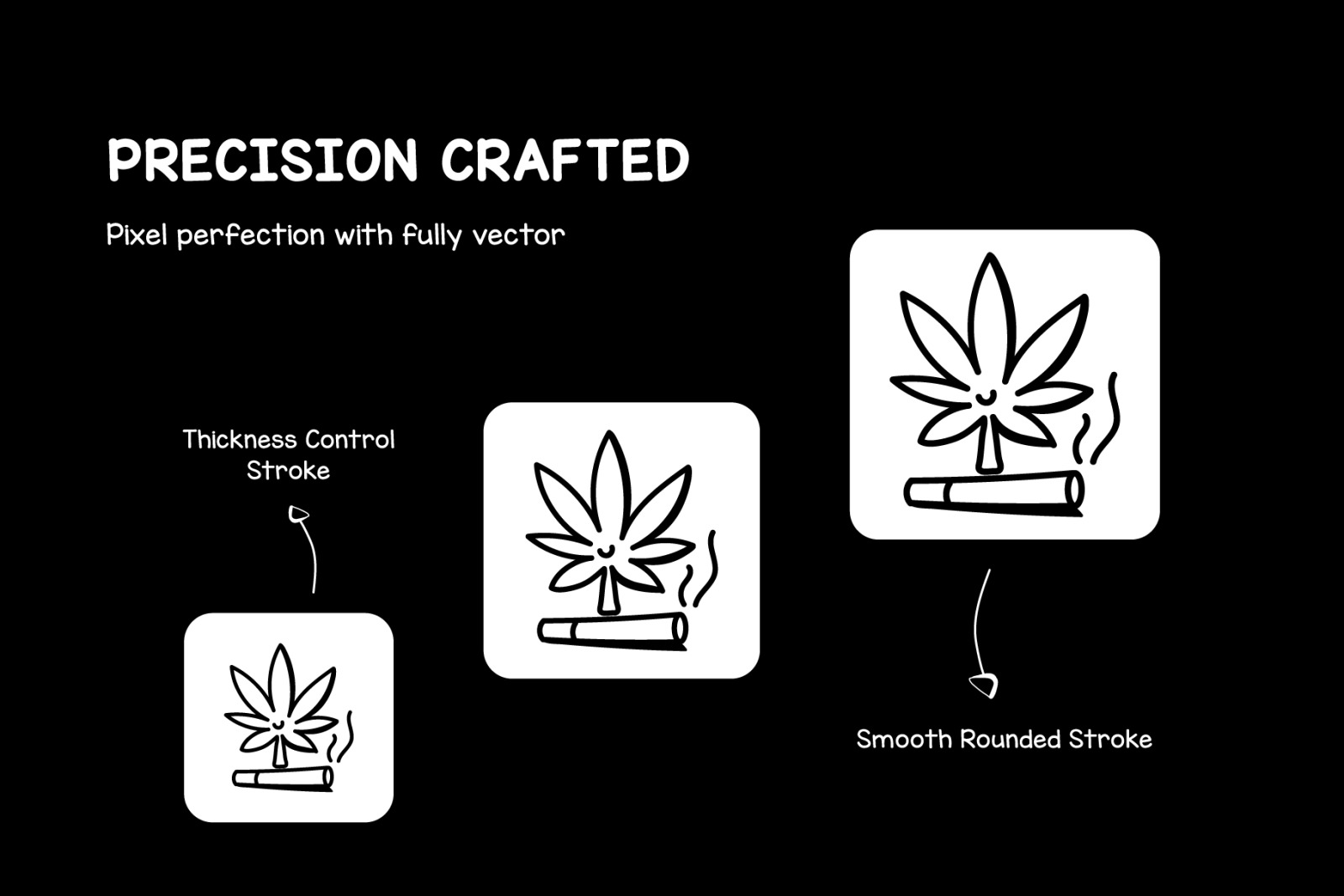 Pack of Doodle Medical Cannabis Icons