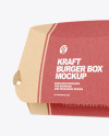 Kraft Burger Box Mockup