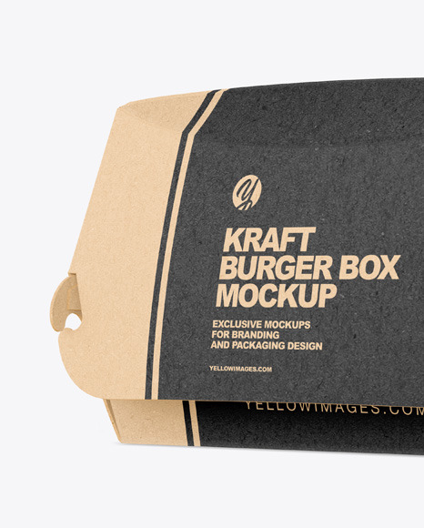 Kraft Burger Box Mockup