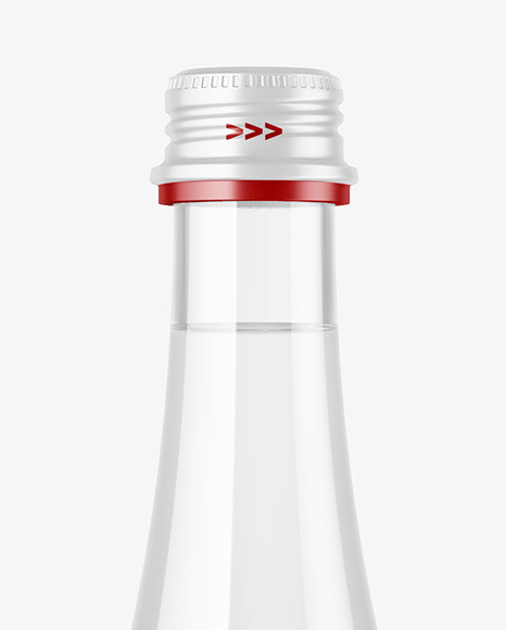 Clear Glass Water Bottle Mockup