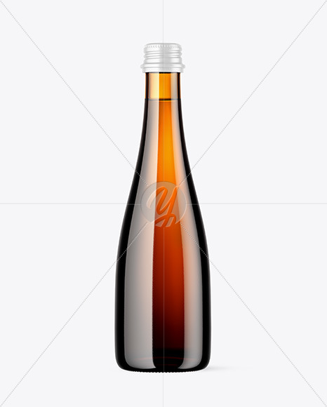 Amber Glass Bottle Mockup