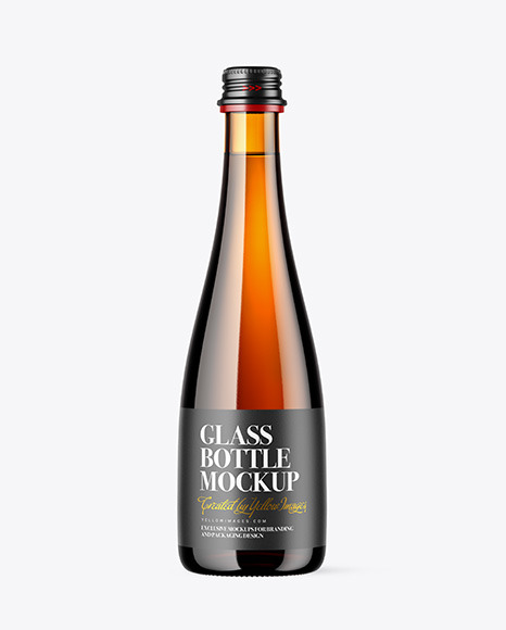 Amber Glass Bottle Mockup Amber Glass Bottle Mockup