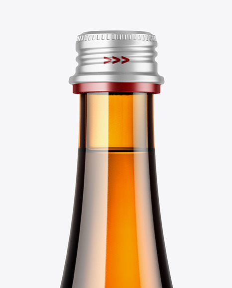 Amber Glass Bottle Mockup