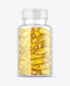 Clear Fish Oil Bottle Mockup