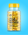 Clear Fish Oil Bottle Mockup