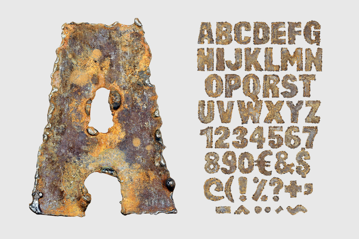 Rusty Metal Font