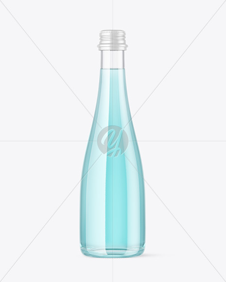 Clear Glass Soft Drink Bottle Mockup