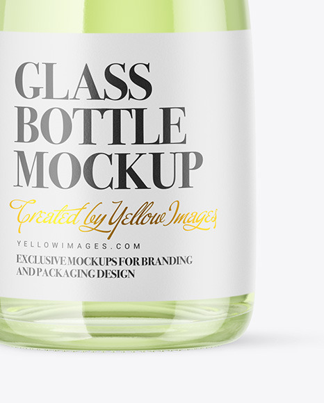 Clear Glass Soft Drink Bottle Mockup