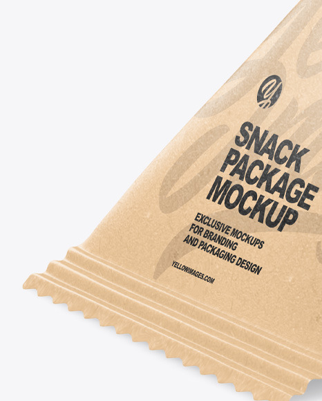 Kraft Paper Triangular Package Mockup