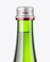 Green Glass Water Bottle Mockup