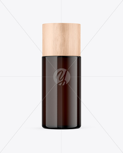 Dark Amber Bottle Mockup