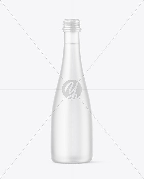 Frosted Glass Water Bottle Mockup