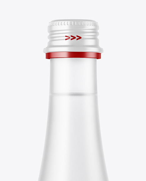 Frosted Glass Water Bottle Mockup